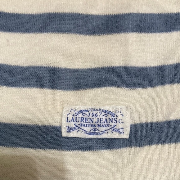 LRL striped zip accent top size L - Picture 5 of 8